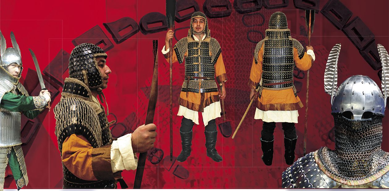 East Slavic warrior in lamellar armor Tin soldier 11-13 centurie 75 mm figure 