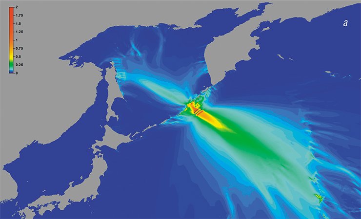 Modern numerical simulations of tsunamis enable fast scenario calculations for tsunamis in actual parts of the ocean