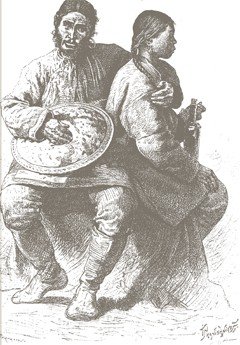 Гольды (нанайцы). Литография XIX века