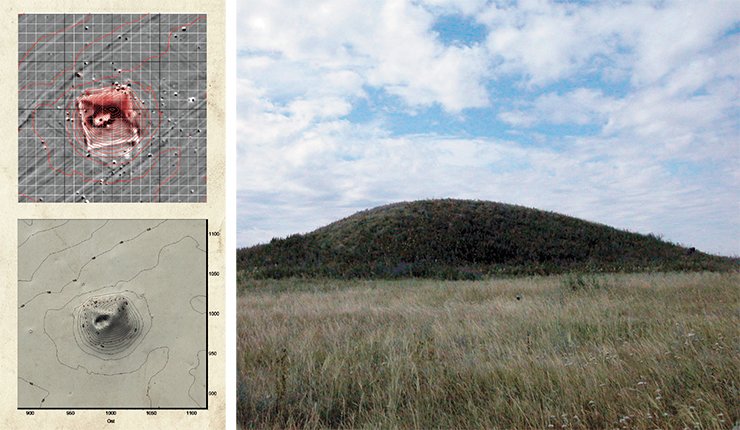 Large tumulus Barsuchy Log (Middle Yenisei).  Appearance, the results of geophysical prospecting, and a three-dimensional model of the kurgan 
