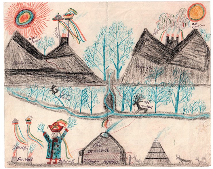Drawing by Kondrat Tanashev. Archives of the RAS Museum of Anthropology and Ethnography (St Petersburg)