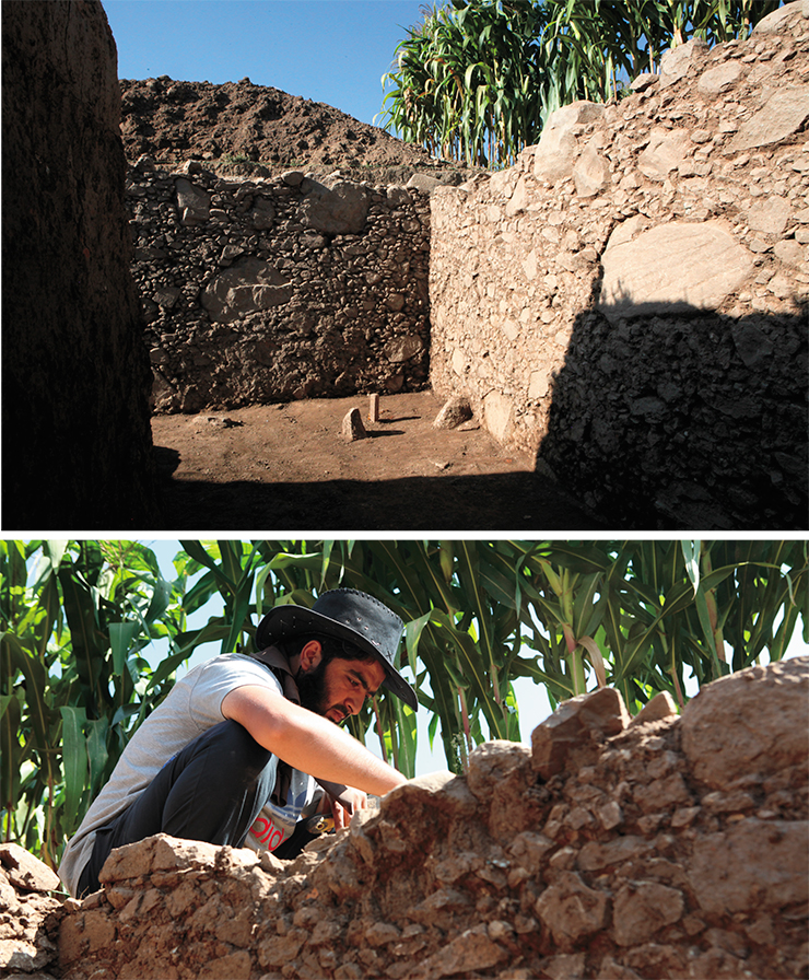 Границы раскопа не могли выходить за границы поля, которое было арендовано у местного крестьянина на период исследований. 2017 г. 