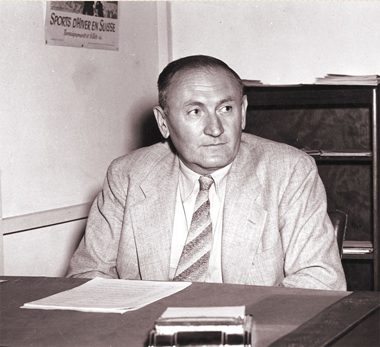 In 1933, the Swiss–American astronomer Fritz Zwicky, who was studying the Coma cluster of galaxies in the Coma Berenices constellation, noticed that the galaxies were rotating “improperly”. He suggested that apart from the visible matter of galaxies, invisible masses also exist in the Universe, which manifest themselves by gravity only. This is how he predicted the existence of dark matter. Photo of 1947. Public Domain