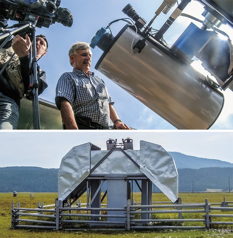 This twinned MASTER-2 telescope installed on the astrophysical test site of Irkutsk State University in the Tunkinskaya Valley is one of the first completely automated systems for monitoring celestial objects in Russia. Photo by the courtesy of the author