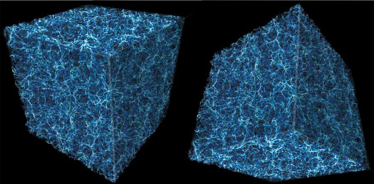 Американские астрономы обнаружили нарождающуюся галактику,  связанную «космической пуповиной» с межгалактической «паутиной», оплетающей всю Вселенную 