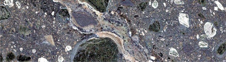 Кимберлиты «Манчары» представляют собой брекчию – породу из сцементированных обломков, в которой содержатся характерные для кимберлитов минералы, такие как оливин, флогопит и пироп 