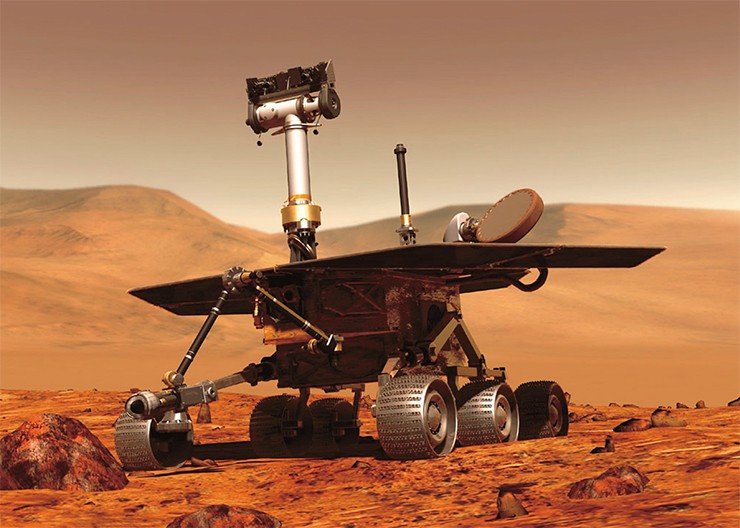Геологические марсоходы Spirit и Opportunity были отправлены на Марс в 2003 г. Credit: NASA