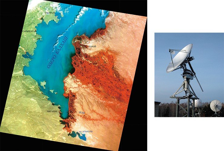 Приемная станция «СПОИ» предназначена для устойчивого приема данных дистанционного зондирования Земли (диаметр зеркала – 3,6 м, диапазон 8,2 ГГц)