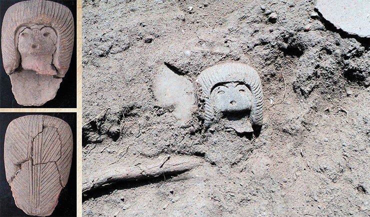 Редчайшая находка – голова женской фигурки, «вальдивийской Венеры» со сложной прической. Всего в 2015 г. было найдено более 30 фрагментов самых разных глиняных скульптурок