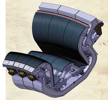 От самых первых токамаков ИТЭР отличается наличием дивертора – устройства для приема мощного потока плазмы из реактора. Credit © ITER Organization