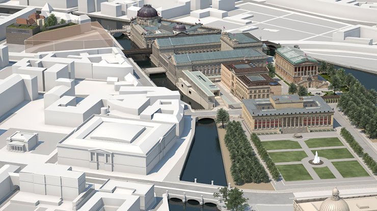 Вот так берлинский Музейный остров будет выглядеть после окончательной реставрации и модернизации. 3D-визуализация. © SPK / ART+COM, 2015