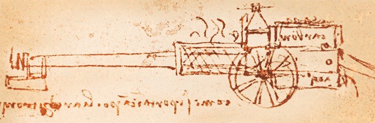 Паровая пушечка Леонардо – первый паровой двигатель, изобретенный и изготовленный более чем за 250 лет до И.  И. Ползунова (1763) и Дж. Уатта (1784)