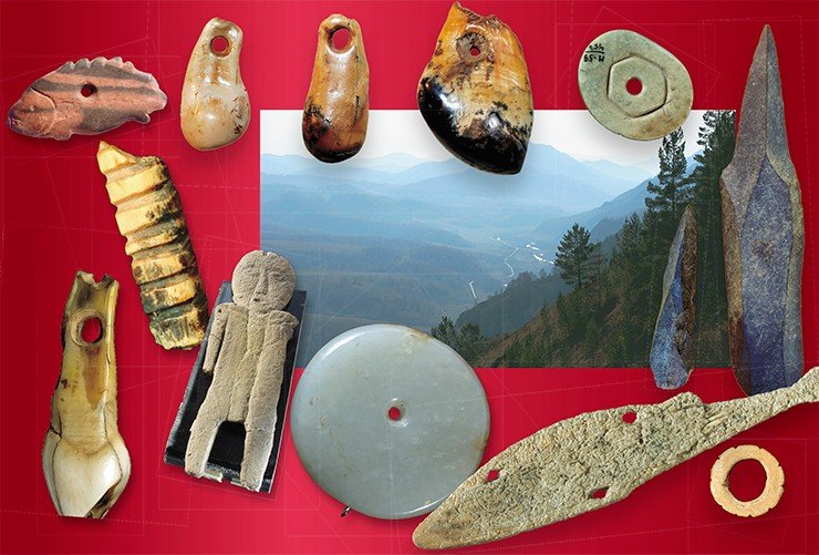 Палеолитические украшения (40–50 тыс. лет назад). Денисова пещера, Горный Алтай