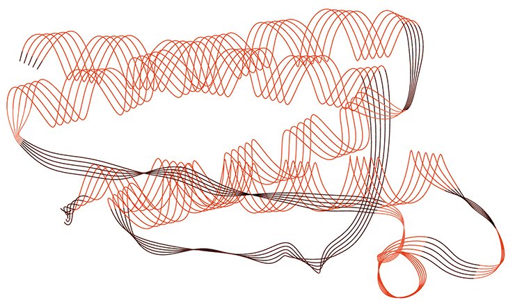 Пространственная структура молекулы лептина — гормона, вырабатываемого жировой тканью. Рис. В. Коваля (ИХБФМ СО РАН)