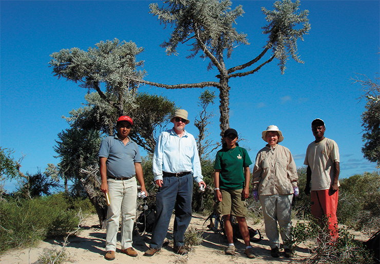 Members of the 2006 expedition to the chevron dunes of Madagascar. Photo by the autho