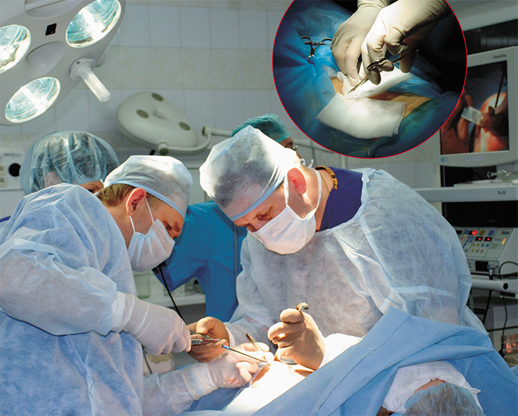 A minimally invasive surgical intervention at the Center for New Medical Technologies in the Novosibirsk Akademgorodok