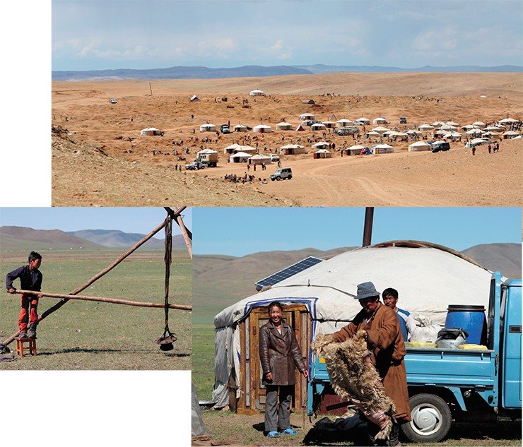 Несмотря на засушливый климат, в степях Монголии пасутся многочисленные стада, дающие прекрасную шерсть и кожу