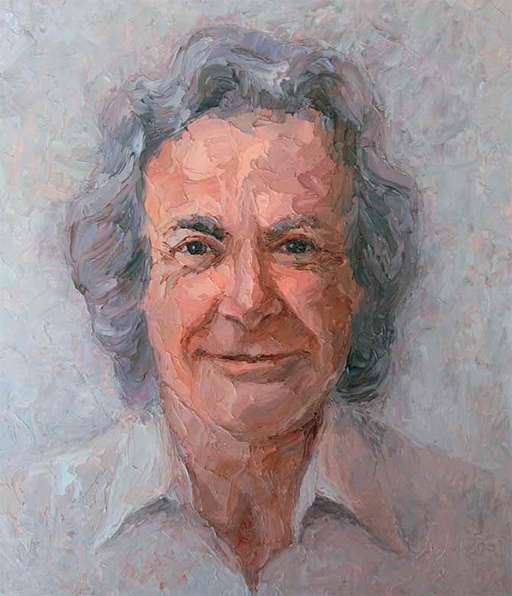 Ричард Фейнман. 2007 г. Худ. Натали Меерсон. Масло, фанера, 34×40 см. Публикуется с разрешения автора