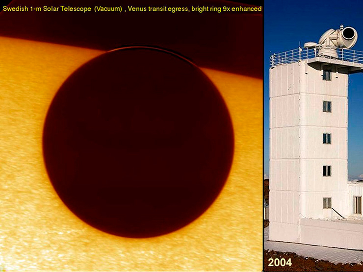 Явление Ломоносова, сфотографированное с помощью 1-метрового Шведского вакуумного солнечного телескопа на острове Ла-Пальма