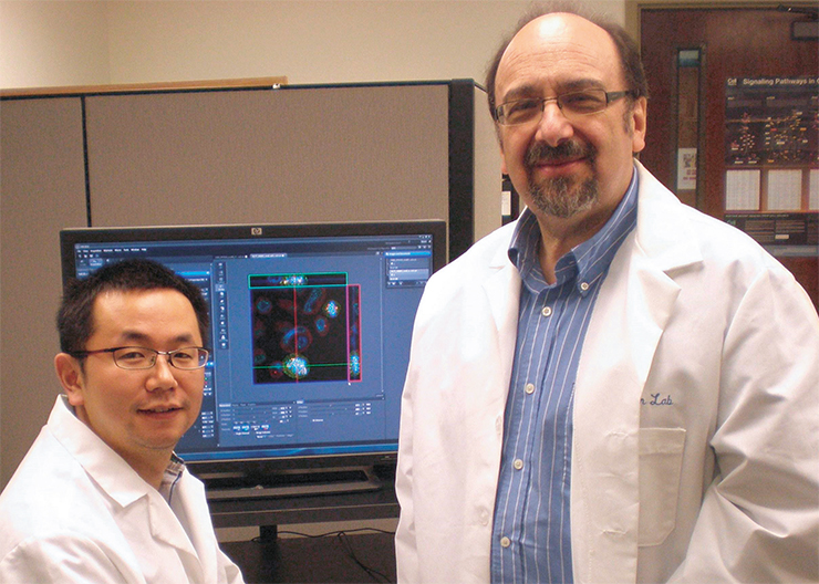 Игорь Борисович Ронинсон с коллегой Мэнцзянь Чэном в лаборатории Университета Южной Каролины (США)