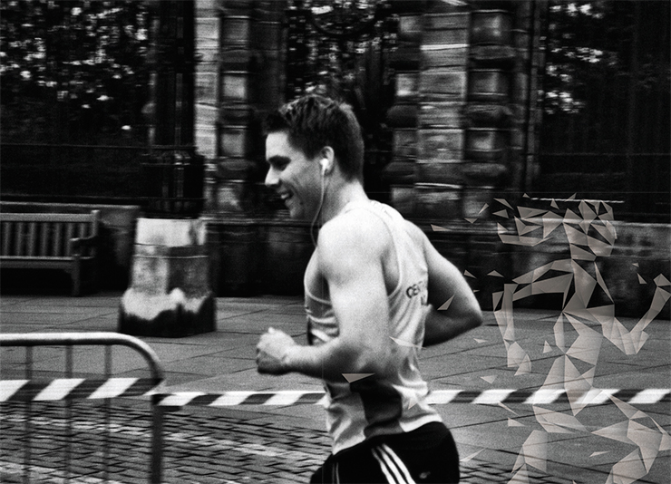 Мате Раб бежит Данфермлинский марафон в Шотландии. © D. Sinclair Terrasidius