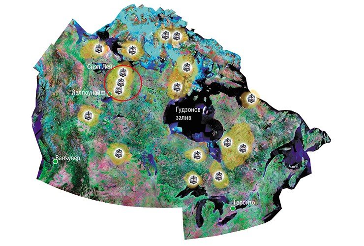 Схема расположения месторождения Снэп Лейк (Канада)