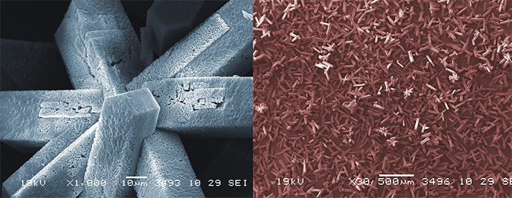 Кристаллы цеолитов, используемых для процесса ароматизации пропан-метановых смесей