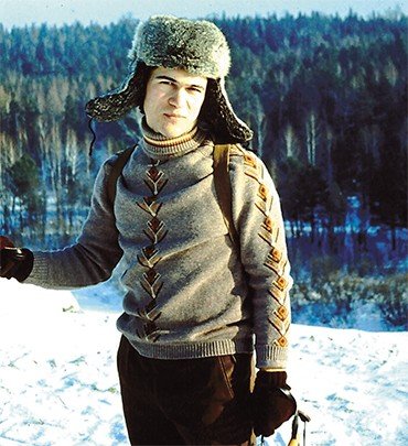 Аспирант Владимир Сурдин на занятиях Зимней школы в Коуровке под Свердловском, 1981 г.