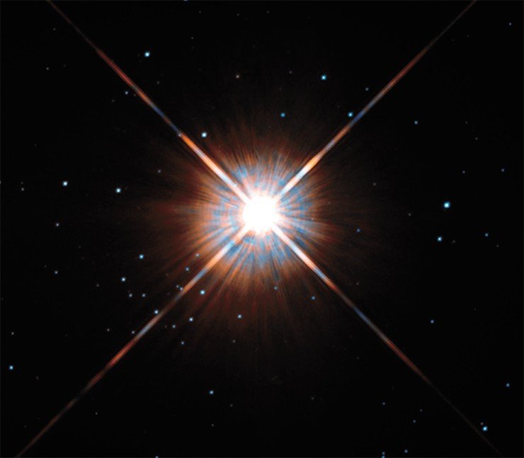 Красный карлик Проксима Центавра – ближайшая к Солнцу звезда. Снимок телескопа Хаббла. Credit: ESA/Hubble & NASA