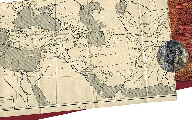 Карта древних государств, на территории которых происходили описываемые события. По: (Ставиский, 1966)