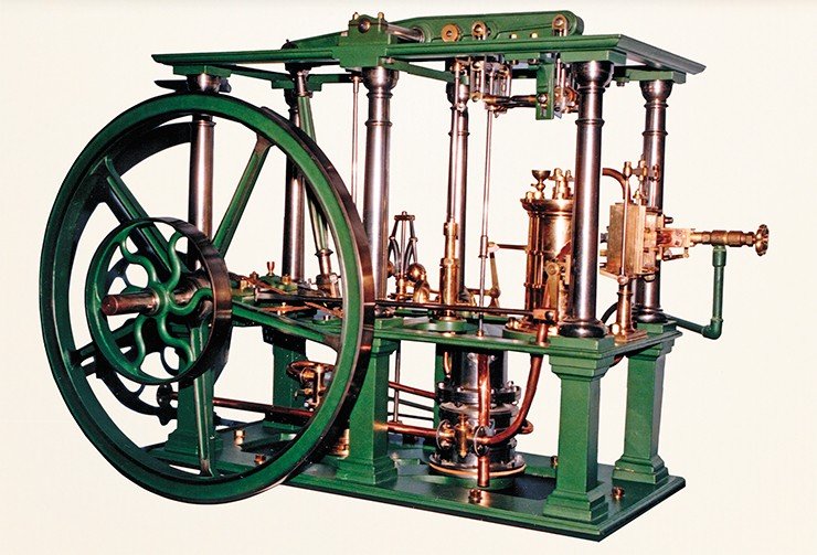 Уникальная действующая модель паровой машины Дж. Уатта. Политехнический музей, отдел энергетики