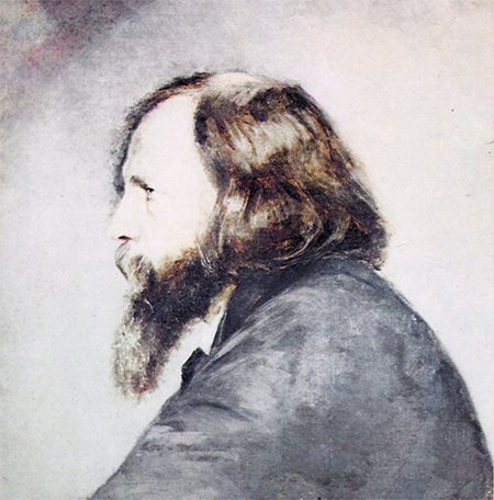 Unfinished portrait of D. I. Mendeleev. His wife’s A. I. Mendeleeva work. 1885. Oil. D. I. Mendeleev Museum & Archives, St Petersburg State University