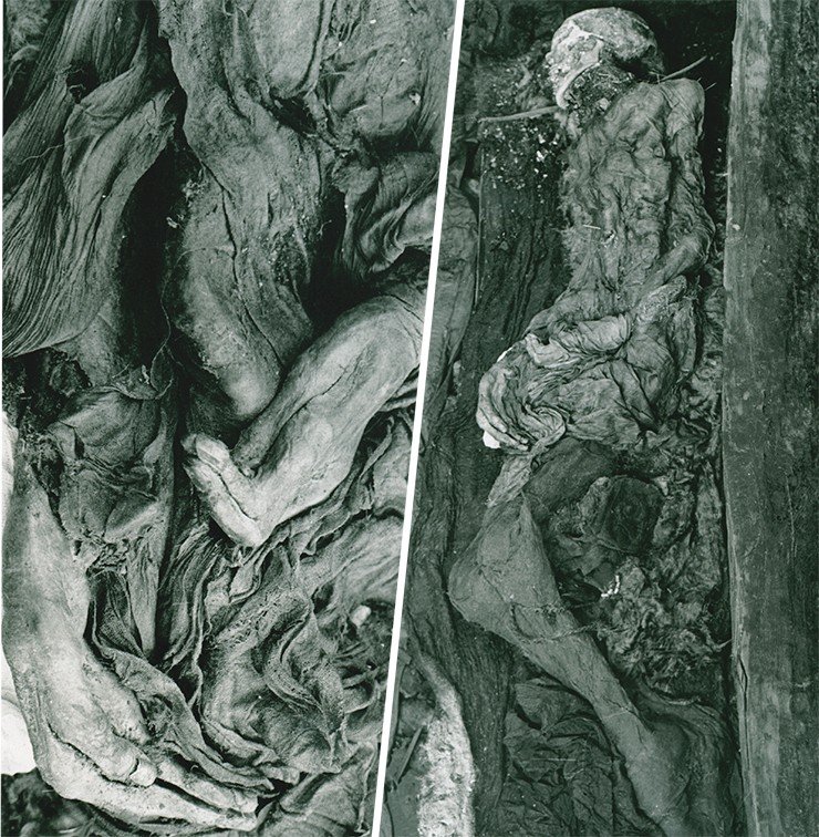 Кисти рук у мумии женщины оказались неправдоподобно «живыми». Фото В. Мыльникова
