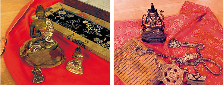 Буддийская книга ценилась и ценится приверженцами учения Будды Шакьямуни как реликвия высшего разряда. Столь высокое культовое значение книги основывается на том, что она воспринимается как символ слова Будды (в то время как скульптура или живописное изображение есть символы тела Будды, а ступа (субурган) – символ сознания Будды). Поэтому классические каноны композиции алтарей предписывают расположение буддийских текстов выше культовых образов и прочих ритуальных предметов