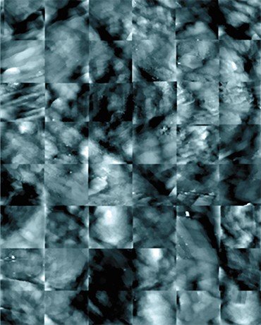 Каналированные пластические сдвиги в виде двойной спирали в наноструктурированном поверхностном слое ферритно-мартенситной стали ЭК-181 (растяжение ε=10%). Сканирующая туннельная микроскопия