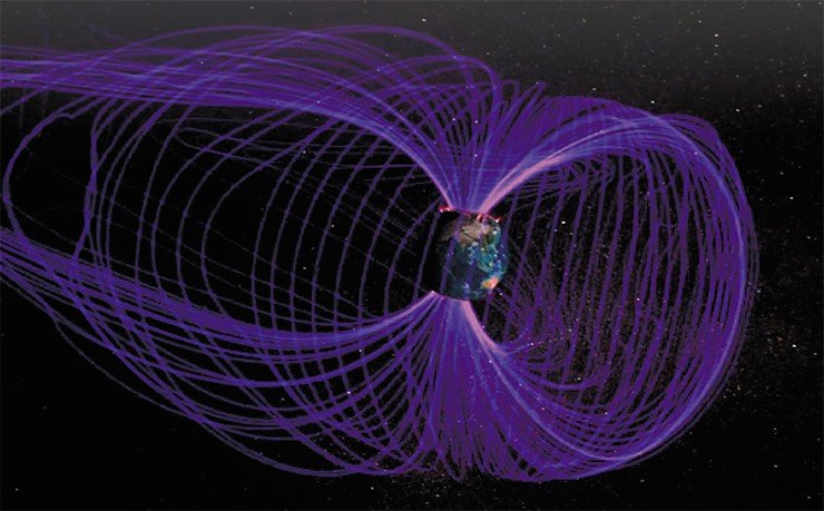 Космические исследования магнитосферы Земли кластером из пяти микроспутников в рамках проекта THEMIS дали ответы на многие вопросы относительно «космической погоды», в том числе появления бурь над полюсами Земли, вызывающих полярные сияния. Credit: NASA