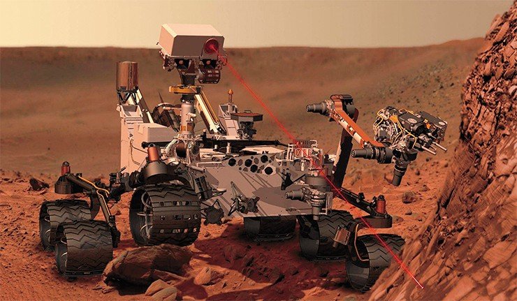 Марсианский «внедорожник» Curiosity, работающий на ядерном топливе. Credit: NASA