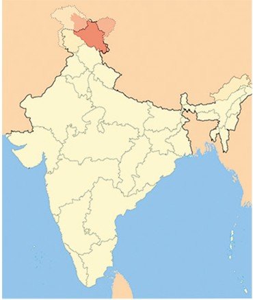 Ladakh, a high-mountain plateau in India, borders in the east with Tibet, in the south with Lahaul and Spiti (the state of Himachal Pradesh), in the west with the valleys of Kashmir, Jammu and Baltistan, and in the north, across the Kunlun mountain range, with East Turkestan. The Ladakh territory is crossed by two parallel mountain ranges—Ladakh and Zanskar. Between the Zanskar and Great Himalayan mountain ranges lies Zanskar, one of the most hard-to-reach and most isolated Himalayan regions of North India