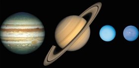 Планеты-гиганты, их кольца и планеты-спутники